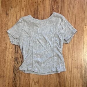 Gray Cropped Top